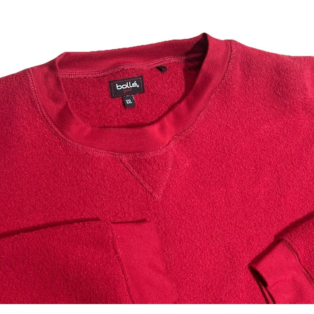 Bolle’ Golf Fleece Crewneck Men’s XXL Long Sleeve Red Sweatshirt Dad